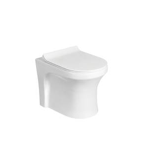 JIVA (SANS CADRE) WC LUXUEUX (AVEC SIÈGE À FERMEMENT SOULÉGÉ) Toilette murale monobloc allongée moderne avec double chasse et siphon en S - Product Image 1