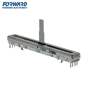 มอเตอร์สไลด์แบบฟิล์มคาร์บอน RF601 พร้อมปุ่มปรับโพเทนชิโอมิเตอร์แบบเส้นตรง ABC Taper PC Pins 5.1-500K 20% ตัวเรือนโลหะ 60 มม. - Product Image 1
