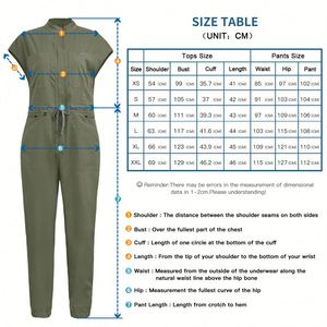 Elegante mono elástico de una pieza para enfermería médica con pantalón largo, uniforme quirúrgico para salón de belleza, conjunto de scrubs - Product Image 3