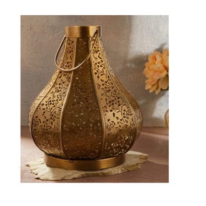 Hand Curved Decorative <b>Candle</b> Metal <b>Lanterns</b> Floor Hanging Item Hand Engraved Decorative White Finishing <b>Candle</b> Metal <b>Lantern</b> - Product Image 2