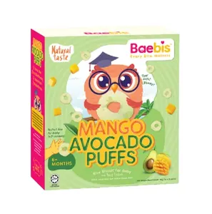 Baebis 100% натуральные пуфы из авокадо манго детские рисовые печенья детские закуски без искусственных ароматизаторов/цветов