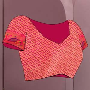 Sari ethnique tissé en soie Paithani Meenakari Zari vert Mehendi original Elite Weaves, avec écharpe et châle haut de gamme - Product Image 1