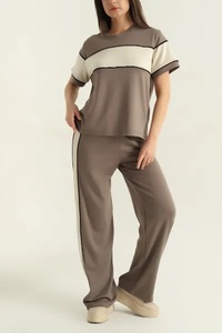 Ensemble de survêtement décontracté pour femme, haut sans manches à boutons rose, pantalon assorti, couleur unie, léger, en nylon/coton, coupe-vent, séchage rapide - Product Image 5