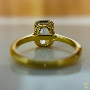 Bague en diamant de laboratoire, alliance éternelle, bague en argent sterling 925, bijoux de mariée de luxe, bague en diamant faite à la main, bijoux fins pour femmes - Product Image 2