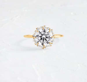 Igi/gia แล็บตัดเพชรวินเทจ14K โรสโกลด์สำหรับทุกเพศแหวนแต่งงาน/วันครบรอบ/ปาร์ตี้แหวนหมั้นสำหรับทุกเพศ - Product Image 2