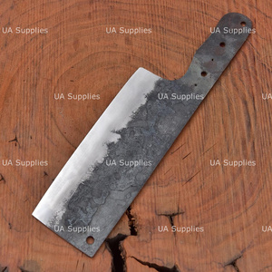 Cuchillo de Chef Profesional UA Supplies de Acero al Carbono Forjado a Mano con Hoja de Cuchilla de Hacha de Punta Caída de Espiga Completa, Fabricante OEM/ODM - Product Image 4