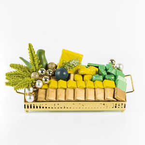 Plateau à chocolat en métal de luxe, design élégant, pour servir des desserts et des bonbons, idéal pour les mariages, la décoration de la maison et la présentation de desserts. - Product Image 5