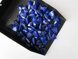 Natural <b>Lapis</b> <b>Lazuli</b> Trillion Faceted Cut Loose Gemstone Good Quality Gemstone Wholesale Lot Semiprecious Stone Pendant Jewelry - Product Image 1
