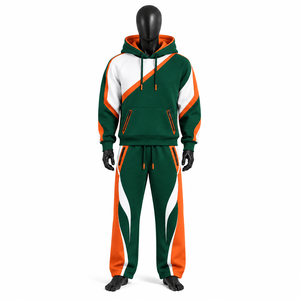 ชุดวอร์มวินเทจสไตล์ยีนส์ฟอกสีสำหรับผู้ชาย ชุดสตรีทแวร์แบบมีรอยขาดแต่งผ้าปะติด ชุดฮู้ดดี้และกางเกงขายาว - Product Image 5