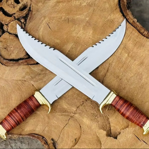 Couteaux de chasse faits à la main en acier inoxydable forgé à la main, lame fixe de qualité supérieure, couteau de survie pour le camping en plein air, la brousse et la chasse - Product Image 1