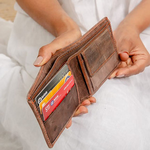 Portefeuille en cuir élégant pour homme, fin, anti-RFID, fournisseur en gros, OEM, export, design fin, style décontracté, en vente à bas prix - Product Image 2