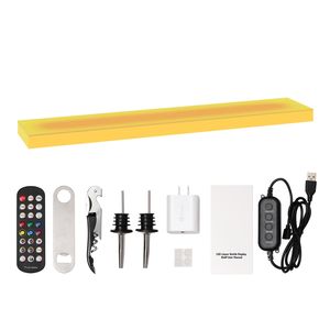 Espositore per Bottiglie di Liquore a LED Bianco da 24 Pollici con Controllo RF e App, Scaffale per Vini - Product Image 1