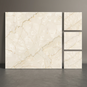 Carreaux de sol en porcelaine effet marbre blanc 600x600mm, brillants et polis, 18mm/20mm, pour salle de bain et extérieur, installation adhésive - Product Image 4