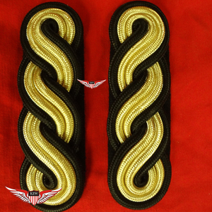 KEW Epaulettes Light Yellow Black <b>Braided</b> Customizable Shoulder Board Nylon Luxury Durable <b>Accessory</b> - Product Image 1