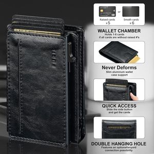 Portafoglio Sottile Intelligente Furid con RFID, Tasca Frontale Pop-up e Finestra per Documenti, Porta Carte da Uomo, Regalo per Marito, Confezionato - Product Image 2