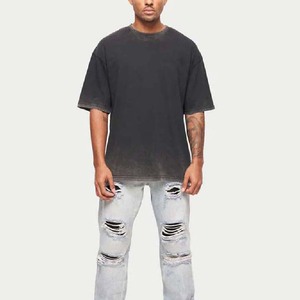 T-shirts de performance pour hommes 100 % coton peigné respirant, anti-humidité, légers, extensibles, confortables, vêtements de sport en promotion - Product Image 6