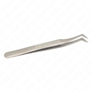 Pince à cils en acier inoxydable en forme de L, pointe diamantée, applicateur de faux cils, couleur personnalisée, marque privée - Product Image 5