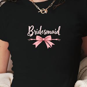 Arc demoiselle d'honneur t-shirt court mode femme - Product Image 1