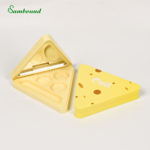 Paleta de Sombras Magnética de 3 Colores de Alta Calidad con Logotipo Serigrafiado, Estuche Vacío Moldeado por Inyección Brillante, Ranura para Brocha, OEM - Product Image 2