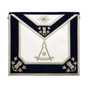 ผ้ากันเปื้อนเมสันพรีเมียม รุ่น Grand Master Blue Lodge ผ้ากำมะหยี่ลายชาติพันธุ์ สีตามสั่งตามความต้องการ MAP-0014 - Product Image 1