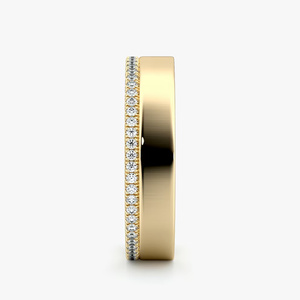 Anillo de Diamantes Cultivados en Laboratorio con Diseño de Cigarro Plano y Fila Única de Diamantes en el Borde - Product Image 1