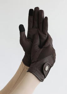 Gants de cyclisme professionnels en cuir pour l'hiver, ultra respirants, pour l'équitation, avec logo personnalisé, adhérence durable, fermeture à cordon, motif géométrique - Product Image 5