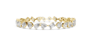 Diamant de laboratoire tendance, taille mixte, plaqué rhodium, luxe, or jaune 18 carats, pour cadeau, fête, mariage, usage quotidien, bureau, unisexe - Product Image 2