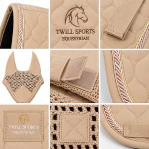 Almohadilla acolchada verde lima para silla de montar, cubrecuello de malla transpirable, conjunto de ropa de equitación unisex, material personalizado, fusión sin costuras - Product Image 3