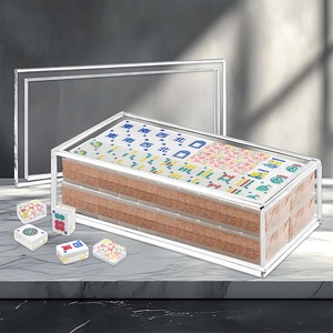 ชุดไพ่นกกระจอกอเมริกันลายดอกไม้คริสตัลในกล่องอะคริลิก สามารถปรับแต่งได้ - Product Image 3