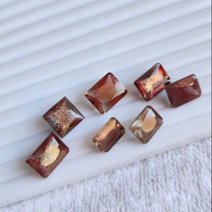 Pierre précieuse naturelle d'Oregon, Sunstone, taille princesse et champagne, magnifique, multicolore, forme octogonale, pierre brute pour la création de bijoux. - Product Image 4