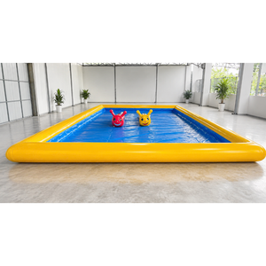 Piscine gonflable rectangulaire portable en PVC avec pompe à air pour événements extérieurs personnalisés et activités estivales - Product Image 1