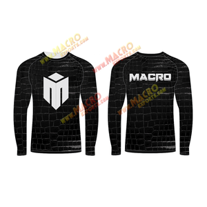 เสื้อรัดกล้ามเนื้อแขนยาวสำหรับผู้ใหญ่ MMA & BJJ พร้อมโลโก้แบบกำหนดเอง แห้งเร็ว สีตามสั่ง - Product Image 4