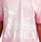 เสื้อยืดคอตตอน 100% ยี่ห้อ Avirex สีชมพู แขนสั้น พิมพ์ลายโลโก้สีขาว ทรงปกติ สไตล์ลำลอง สำหรับผู้ชาย คอกลม ผ้าเจอร์ซีย์คอตตอน - Product Image 6
