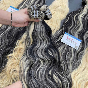 Trame de machine d'extensions de cheveux doublement étirées alignées par cuticules d'usine directe vietnamienne - Product Image 2