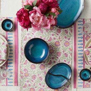 Juego de Tazones de Cerámica de Gres Premium con Esmalte Azul Brillante, Diseño Profundo para Servir, Vajilla Duradera, Elegante y Esencial para Servir y Cenar - Product Image 4