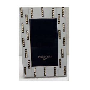 Hot Selling Resin Photo <b>Frame</b> Gold Dot Pattern Showcase Display Office Desk Photo <b>Frame</b> Perfect Gift for Wedding Birthday Party - Product Image 1