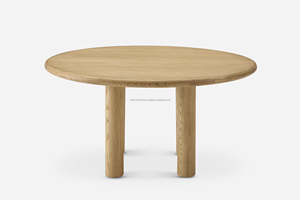 Modern <b>Wooden</b> <b>Round</b> <b>Dining</b> <b>Table</b> Set for Home Apartment Farmhouse Villa Hotel Hospital School <b>Dining</b> Rooms - Product Image 4