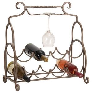 Moderno Porta Botellas de Vino de Hierro para Cocina, con Diseño Metálico Resistente y Elegante Organización de Botellas - Product Image 1