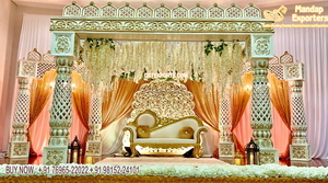 Mandap ชุดแต่งงานสไตล์ดั้งเดิมของอินเดีย,ชุด Mandap สำหรับงานแต่งงานเสาบัวสวยงามสไตล์มาเลเซีย - Product Image 4