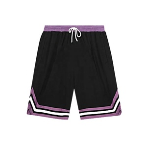 Shorts de basketball pour hommes, tricotés, avec cordon de serrage, séchage rapide, respirants, écologiques, élastiques, longueur genou, pour l'entraînement sportif et la gym - Product Image 1
