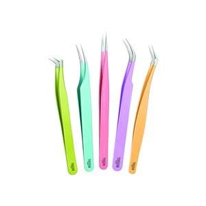 Pinces à cils en acier inoxydable de haute qualité avec logo personnalisé royal pour salons de beauté professionnels - Product Image 5