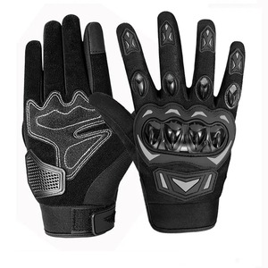 Gants de moto unisexes en cuir à prix d'usine pour l'été, utilisation sportive en extérieur, imperméables, compatibles écran tactile, design à doigts complets - Product Image 1