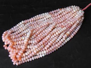 Perles rondes lisses en opale péruvienne traitée rose, 16 pouces de long, 6 mm environ, certifiées par un tiers, pour la fabrication de bijoux - Product Image 5