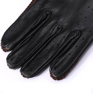 Gants de Conduite Professionnels 100% Cuir Véritable pour Voiture, Vente en Gros, Coupe Ajustée, Gants de Conduite en Cuir Véritable Tendance, Gants Tactiles - Product Image 6