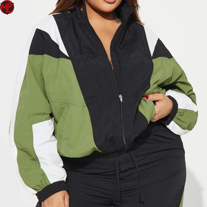 Conjunto de Pantalones Deportivos Color Block de Secado Rápido y Transpirable de Nailon y Poliéster para Mujer, Tallas Grandes, Ropa Urbana - Product Image 4