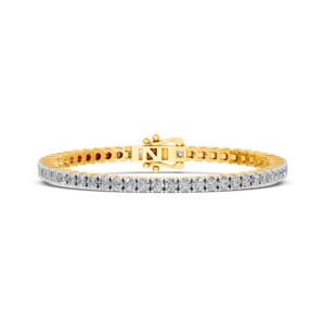 Brazalete Unisex Moderno con Diamante Cultivado en Laboratorio de 6 Quilates, Corte Brillante, Oro de 14K, Certificado IGI, Claridad VS, Color EF, Clásico - Product Image 1