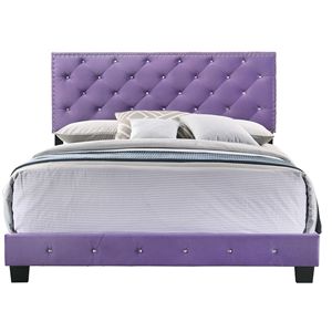 Letto Matrimoniale Transizionale Viola con Supporto Imbottito, Prodotto Comodo e Confortevole - Product Image 2