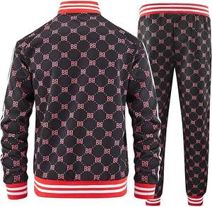 Ensemble de survêtement 2 pièces pour homme, style hip-hop, brodé, 100% coton, séchage rapide, pour le sport et le jogging - Product Image 3