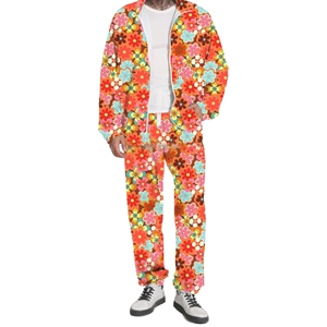 Unisex Winter Streetwear 80s Hip Hop 2-Piece Track Suit Stand Collar Halloween <b>Costume</b> Windbreaker Jacket Polyester/Nylon - Product Image 6