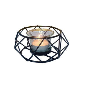 Candelabro de hierro y acero para el hogar, portavelas de metal con forma geométrica, resistente al calor, decoración para el hogar, soporte de metal para velas - Product Image 5